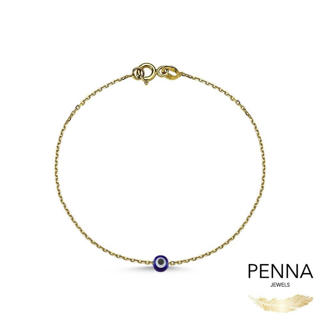 Nazar Boncuklu Altın Bileklik