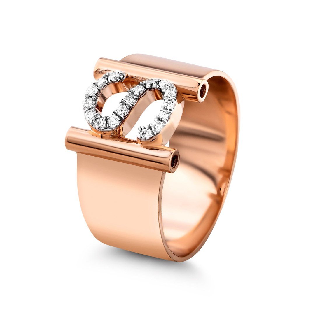 Pırlanta Yüzük 0.09 Karat Pırlanta Harf Yüzük - S Harfi - Penna Jewels