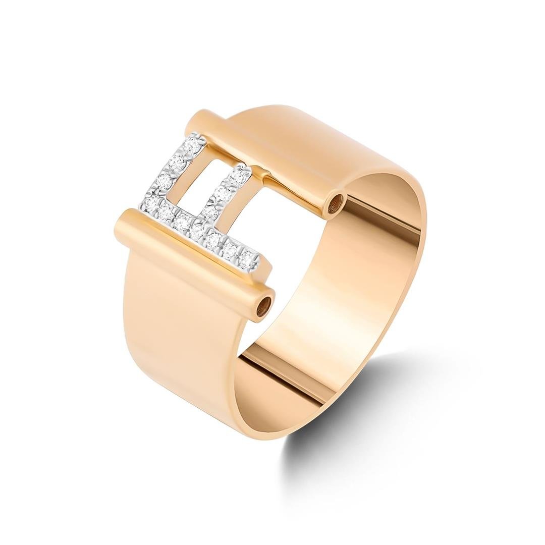 Pırlanta Yüzük0.09 Karat Pırlanta Harf Yüzük - F Harfi - Penna Jewels