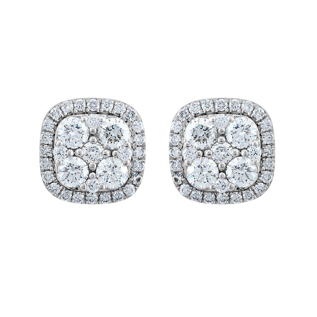 Pırlanta Küpe1.00 ct Pırlantalı Sole Altın Küpe - Penna Jewels