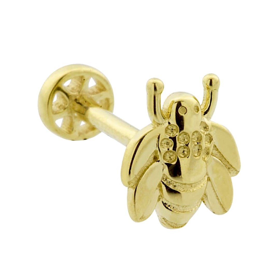 Tragus PiercingArı Altın Piercing - Bee