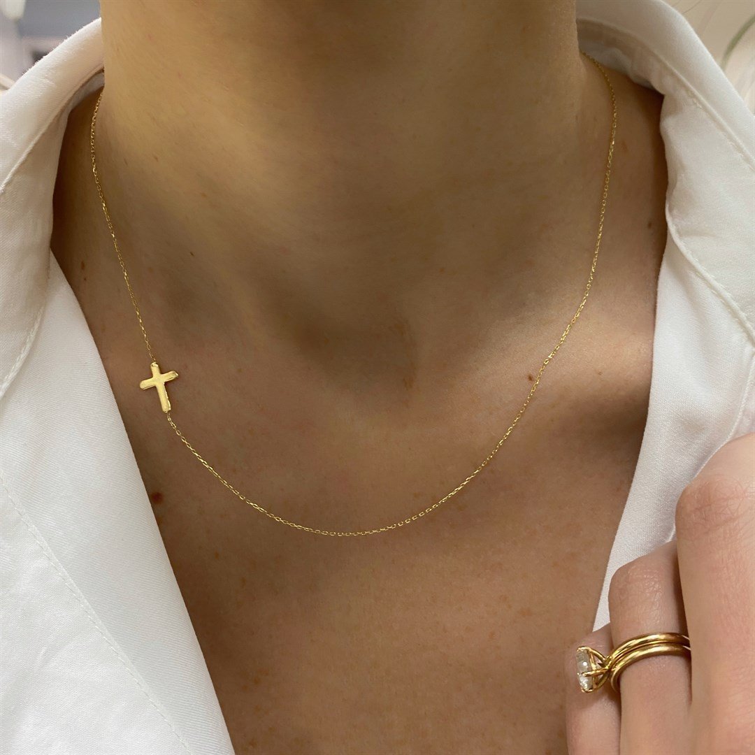 KolyeHaç Sembolü Altın Kolye - Cross - Penna Jewels