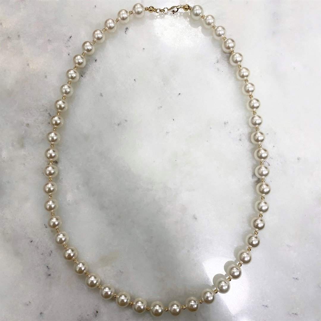 İnci KolyelerDaisy Naturel İnci ve Top Sıralı Kolye - Penna Jewels