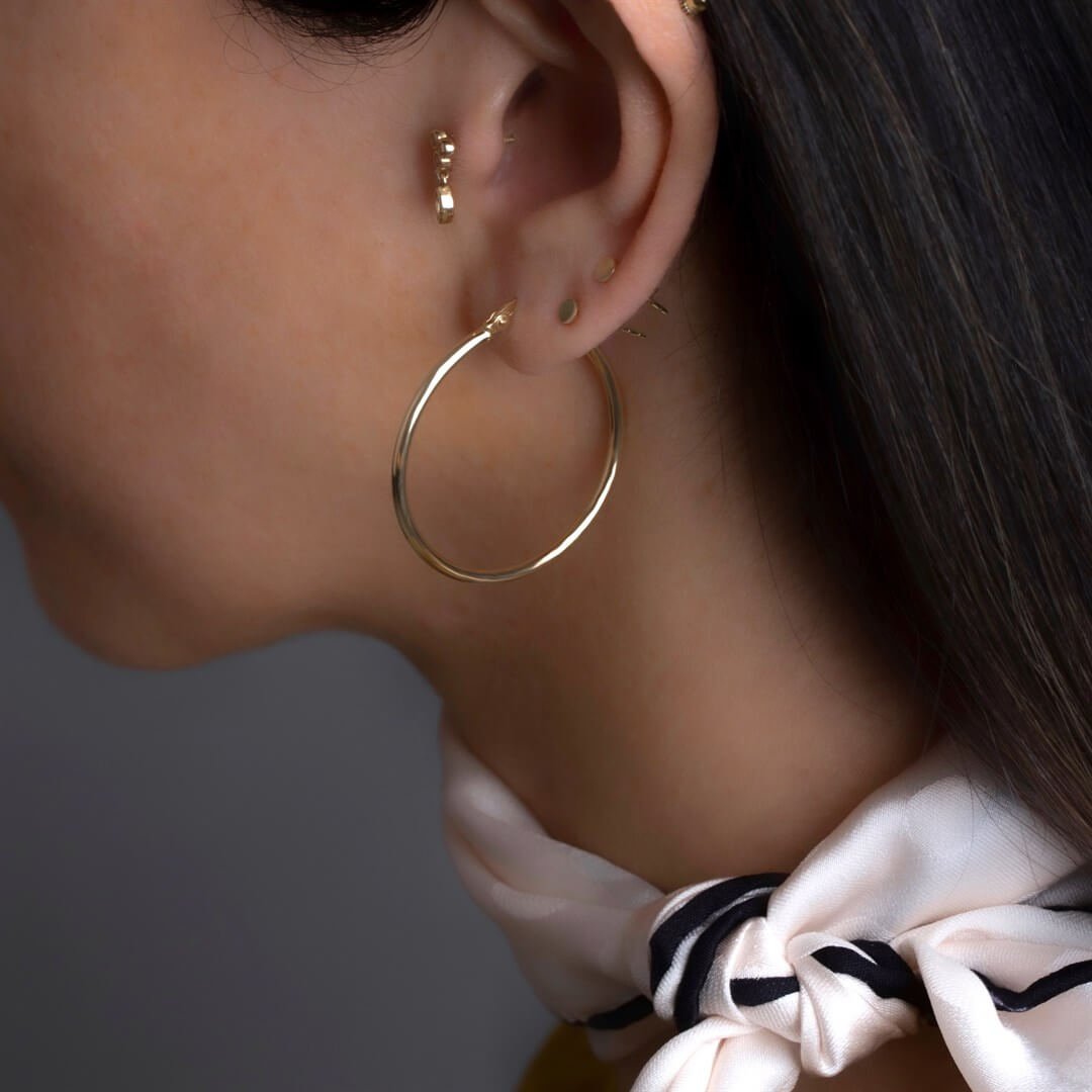 Halka KüpeHalka Altın Küpe – 3.20 cm - Medium - Penna Jewels