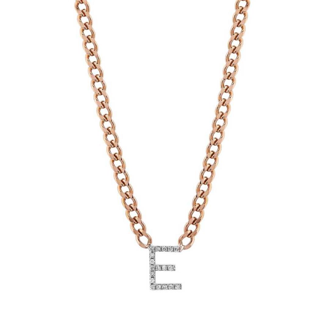 Pırlanta Kolye Pırlanta Gurmet Harfli Altın Kolye-E-Penna Jewels