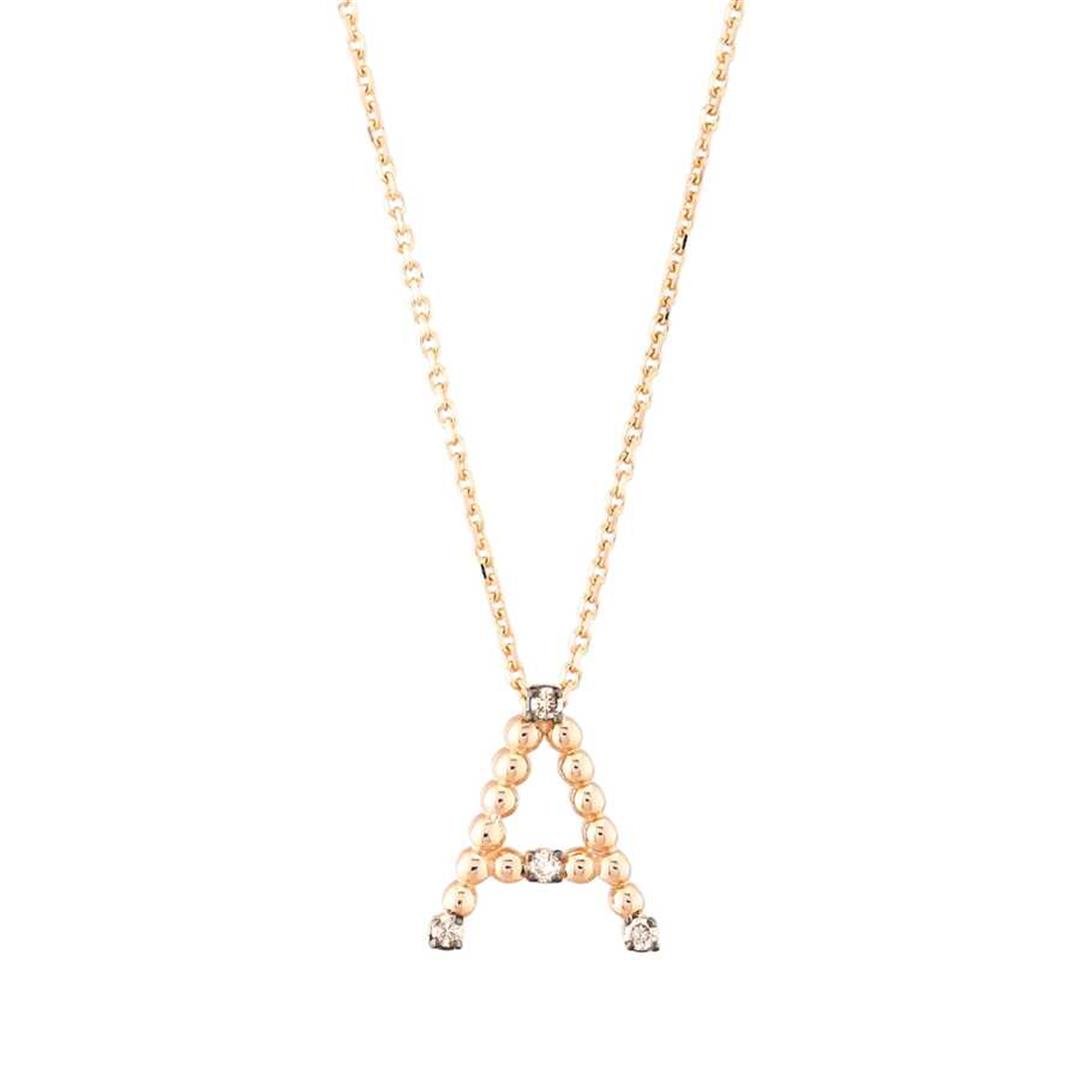 Pırlanta KolyePırlanta Top Top Harfli Altın Kolye-A-Penna Jewels