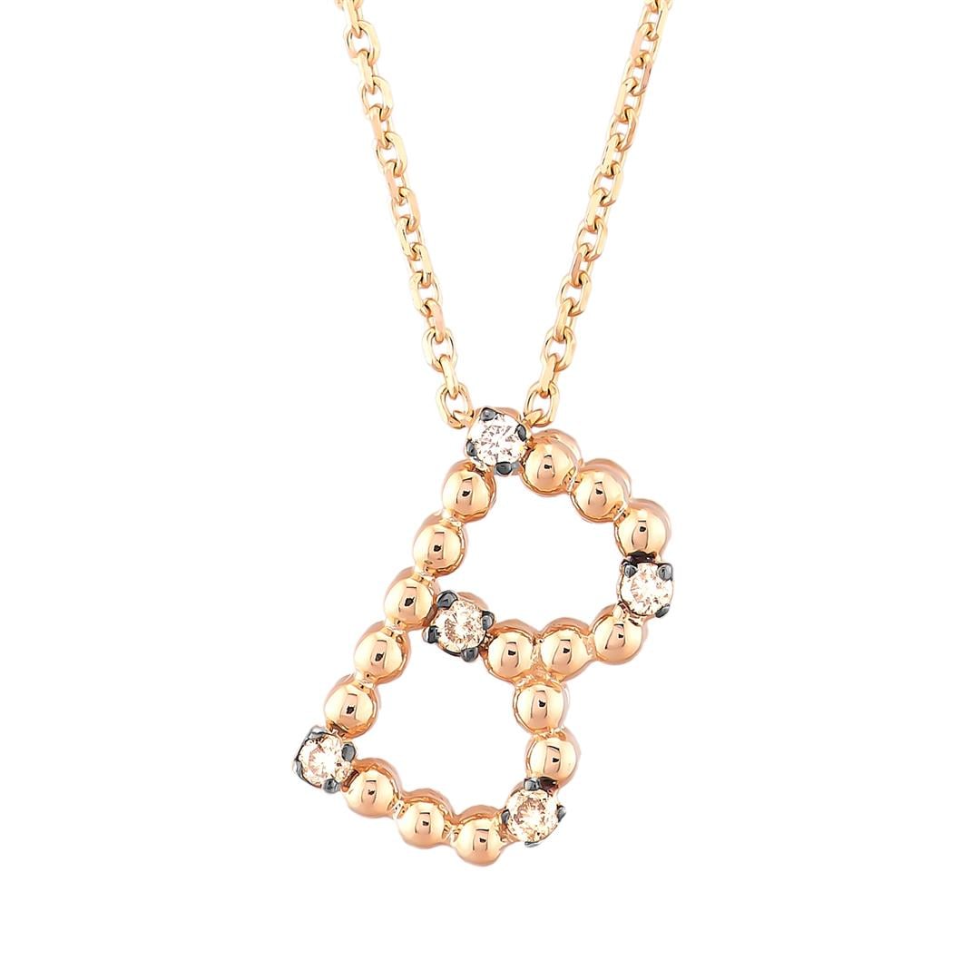 Pırlanta KolyePırlanta Top Top Harfli Altın Kolye-B-Penna Jewels