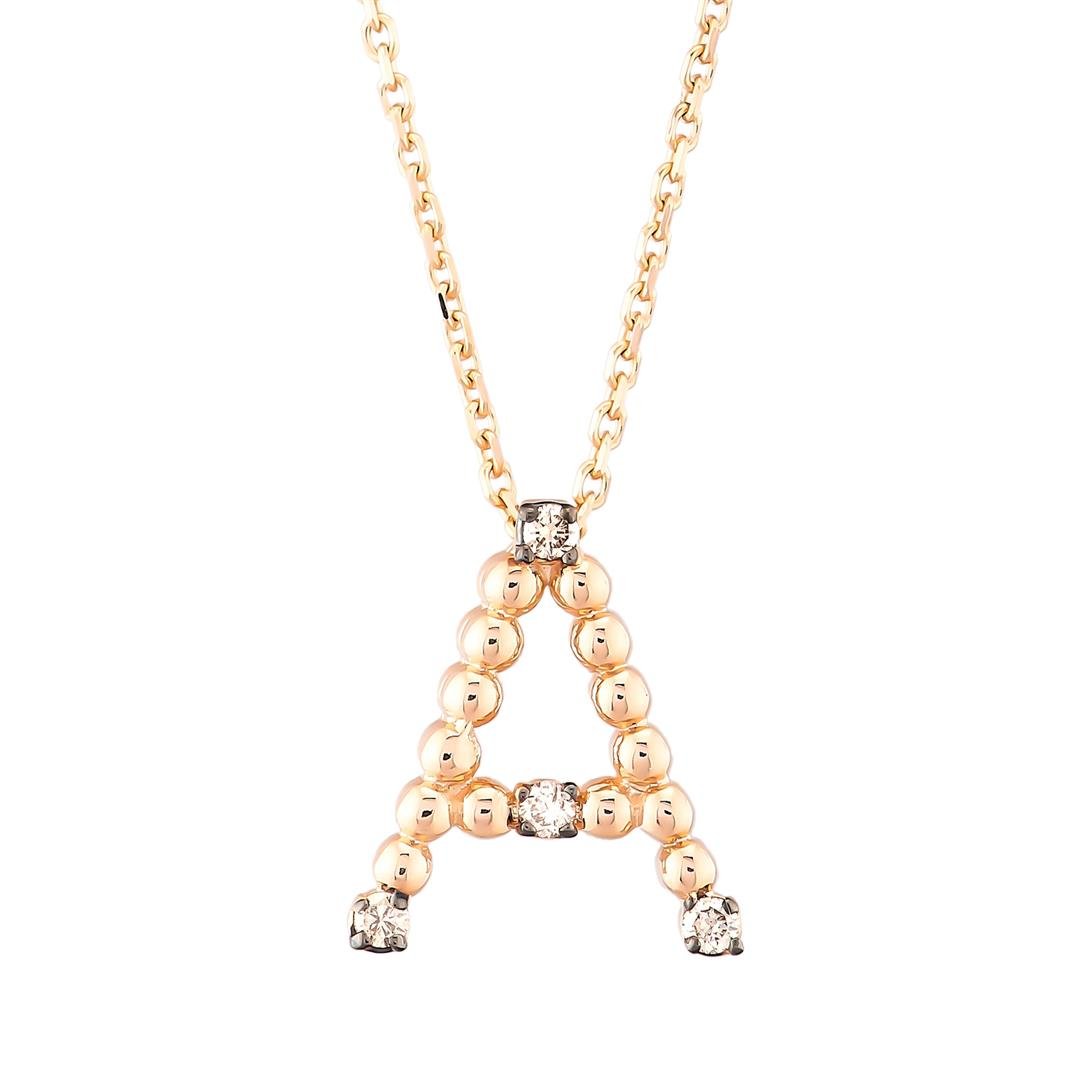 Pırlanta KolyePırlanta Top Top Harfli Altın Kolye-A-Penna Jewels