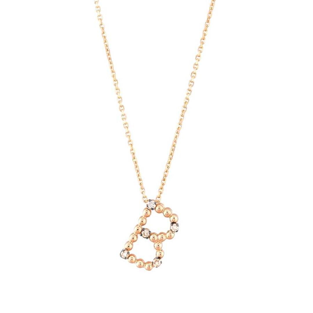Pırlanta KolyePırlanta Top Top Harfli Altın Kolye-B-Penna Jewels