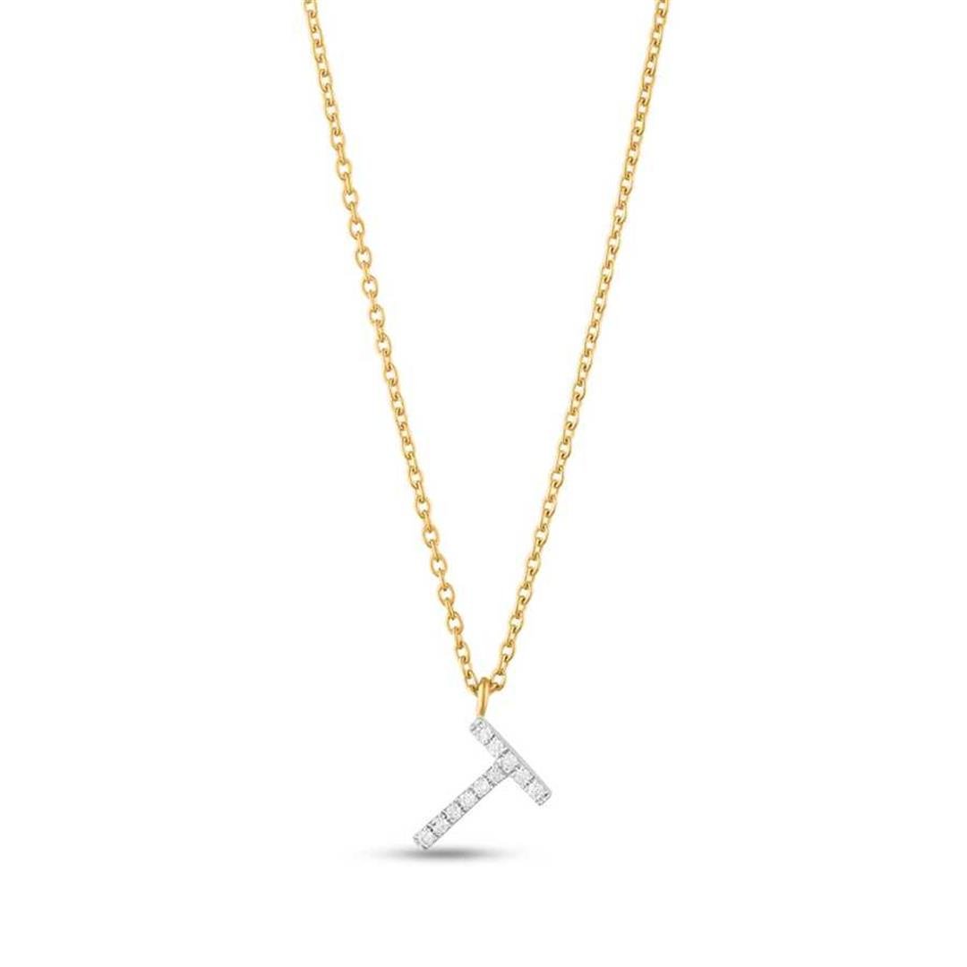 Pırlanta KolyePırlantalı Harf Altın Kolye -T- Penna Jewels