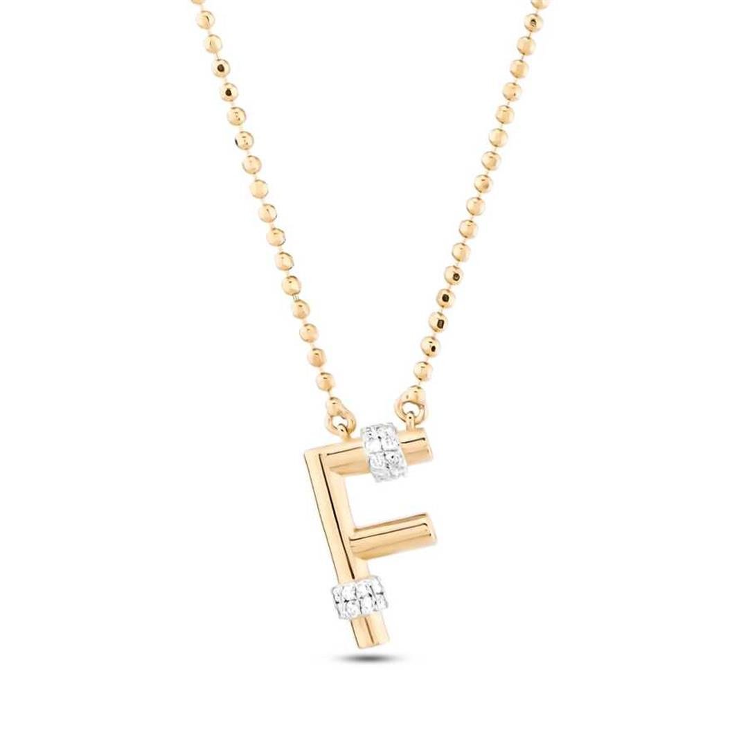 Pırlanta KolyePırlantalı Toplu Harf Altın Kolye-F- Penna Jewels