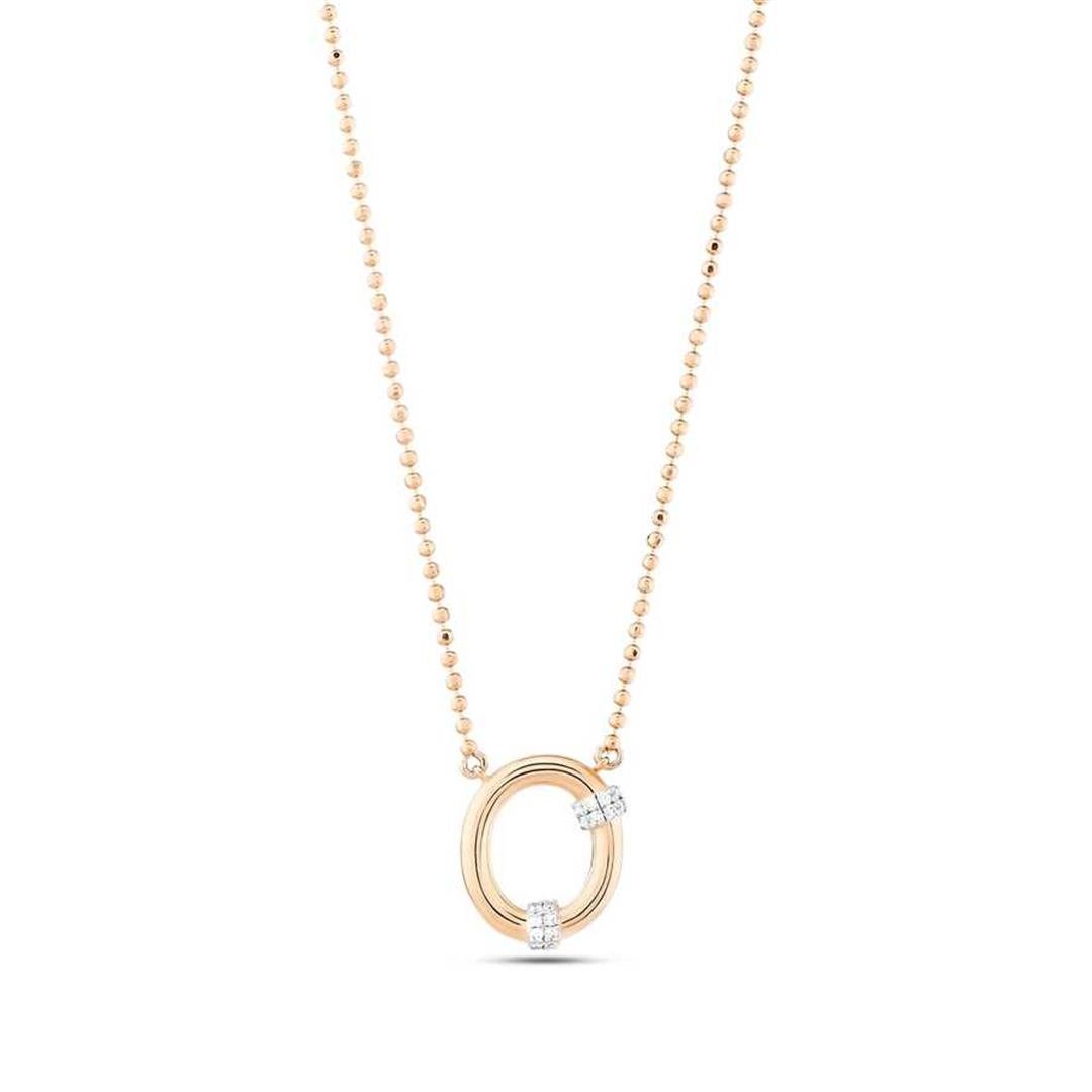 Pırlanta KolyePırlantalı Toplu Harf Altın Kolye-O- Penna Jewels