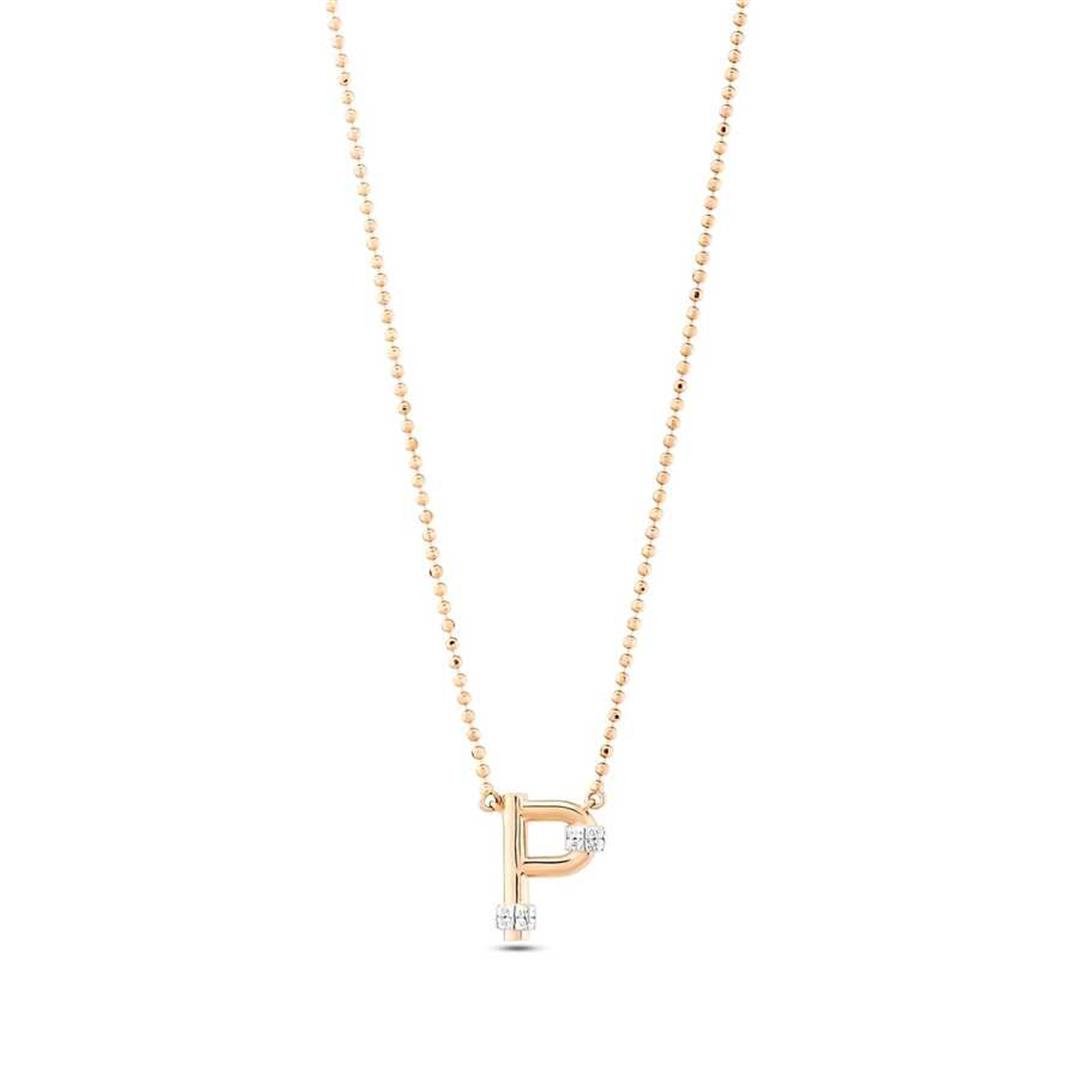 Pırlanta KolyePırlantalı Toplu Harf Altın Kolye-P- Penna Jewels