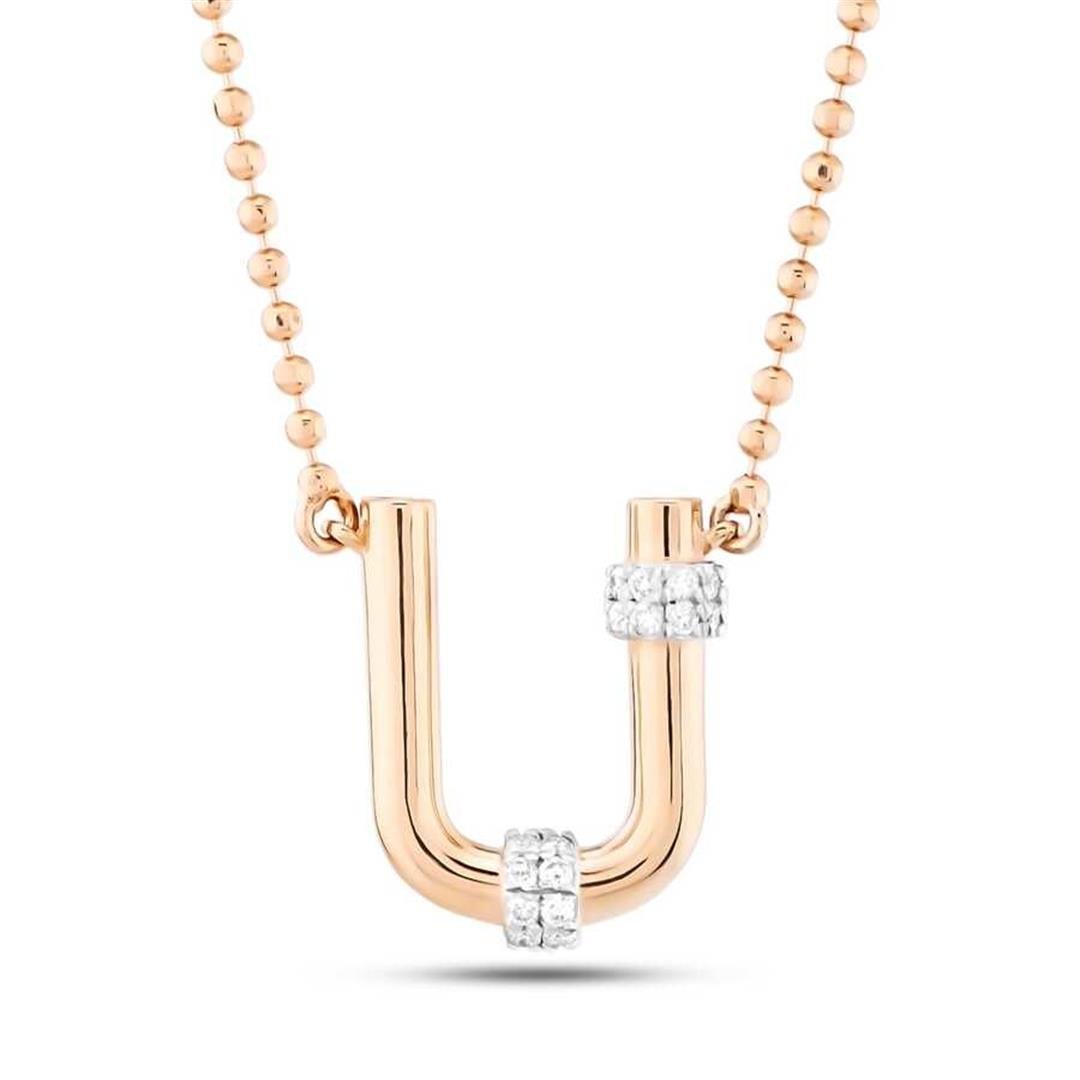 Pırlanta KolyePırlantalı Toplu Harf Altın Kolye-T- Penna Jewels