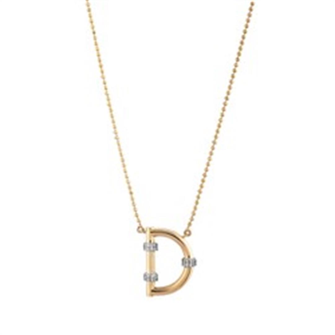 Pırlanta KolyePırlantalı Toplu Harf Altın Kolye-D- Penna Jewels