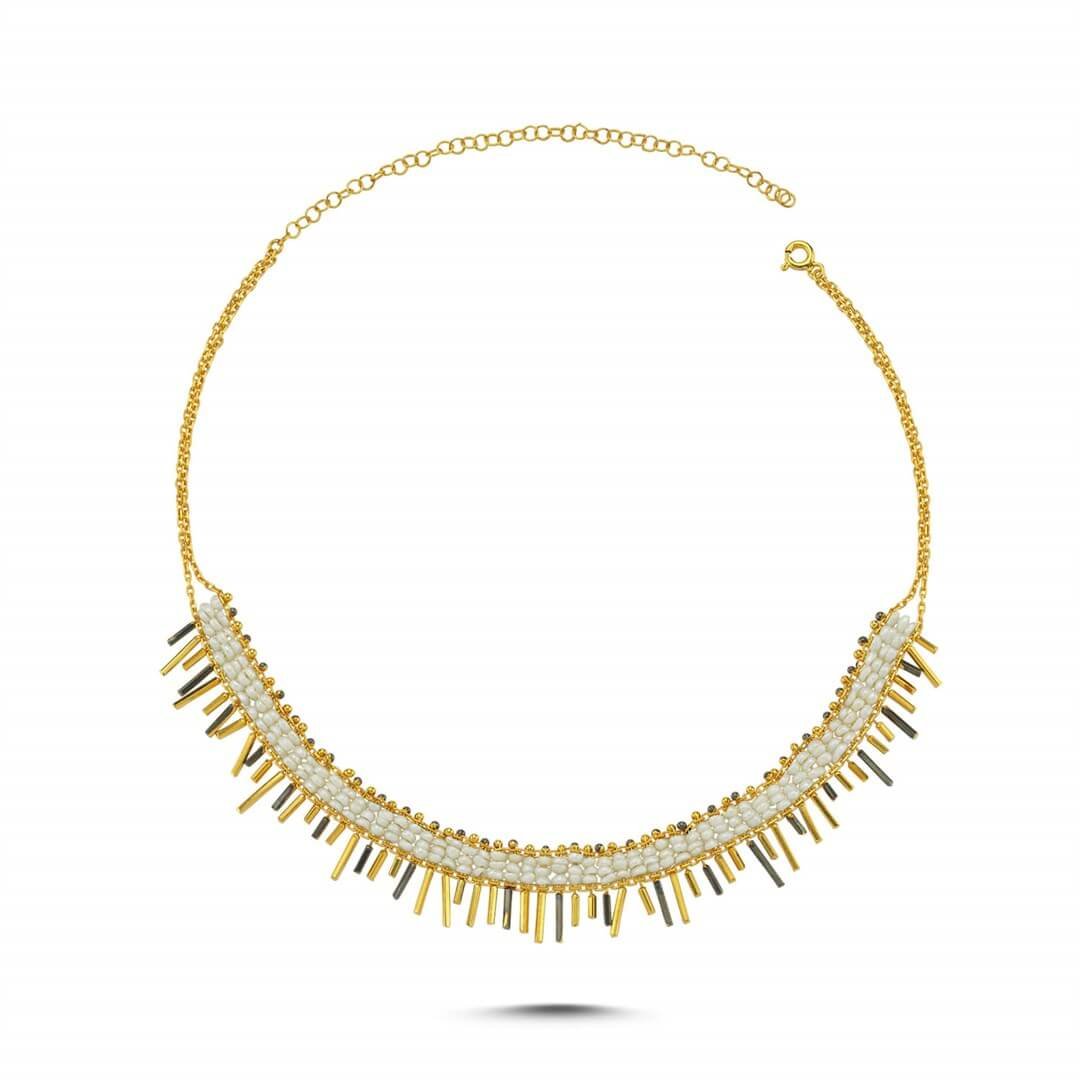 Soleil KoleksiyonuPenna Jewels Soleil Altın Kolye - siyah rodaj su incisi