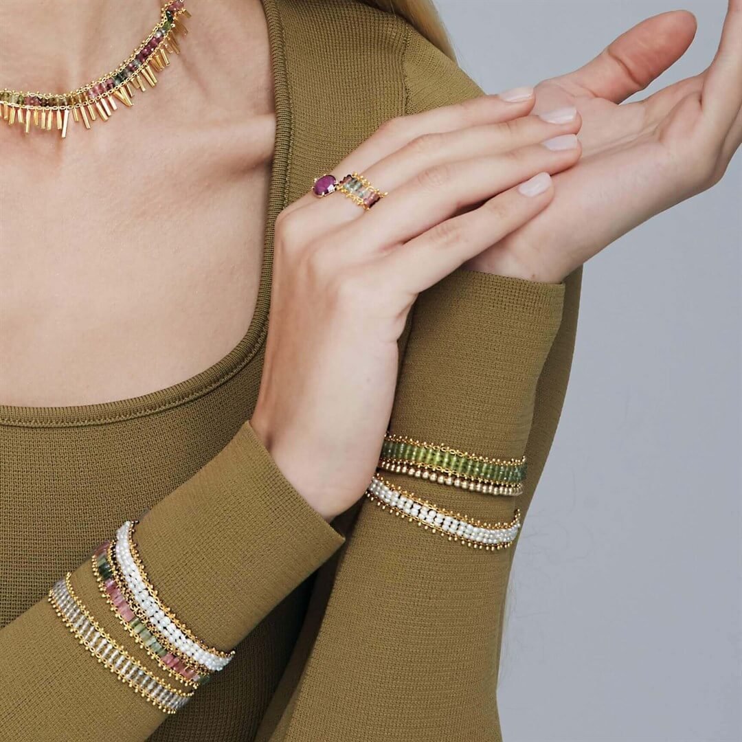 Soleil KoleksiyonuPenna Jewels Soleil Siyah Rodaj - Kum İncisi Yüzük Penna Jewels