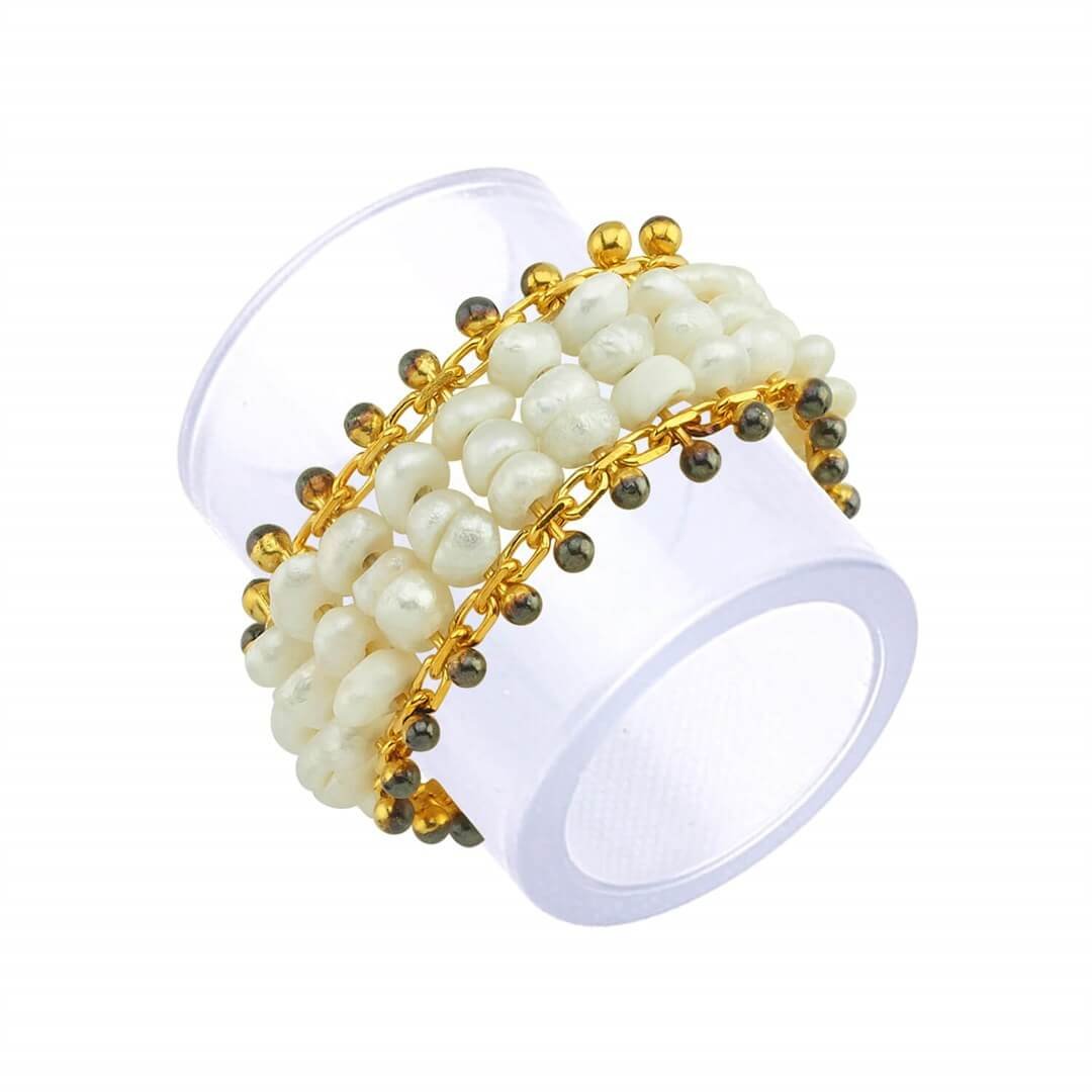 Soleil KoleksiyonuPenna Jewels Soleil Siyah Rodaj - Kum İncisi YüzükPenna Jewels