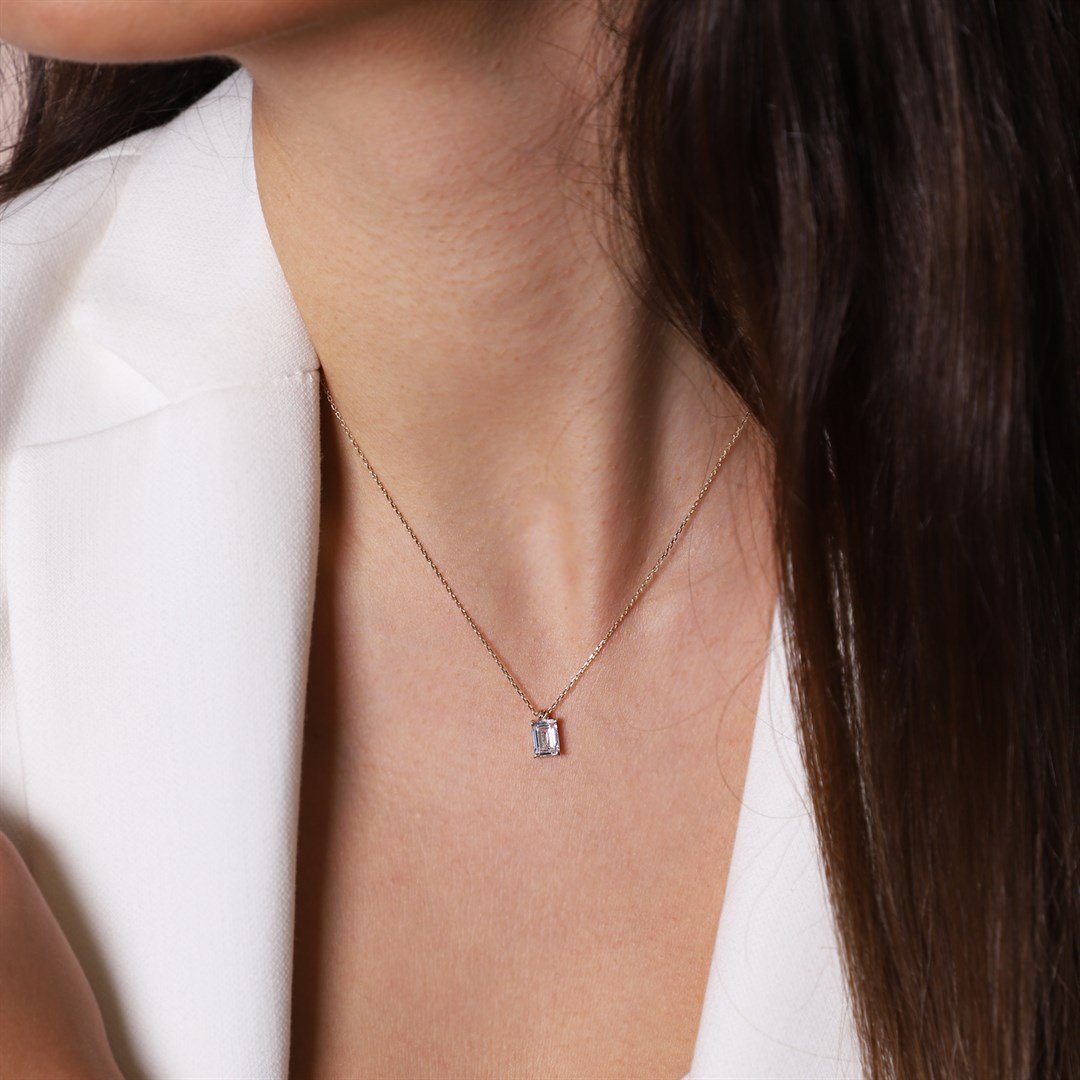 KolyeBeş Taş Altın Kolye  - Penna Jewels