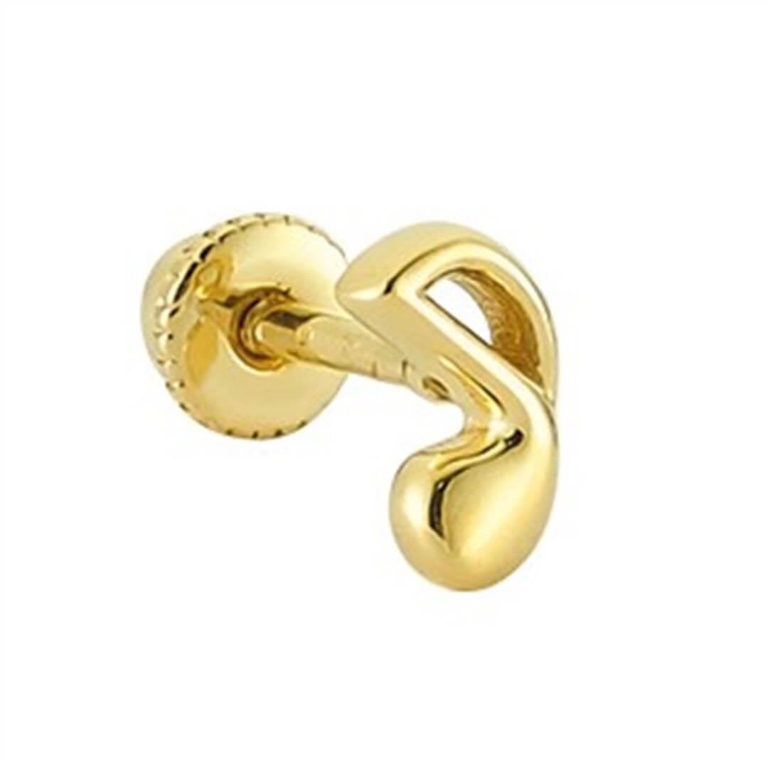 Tragus Helix Altın Piercing – Nota
