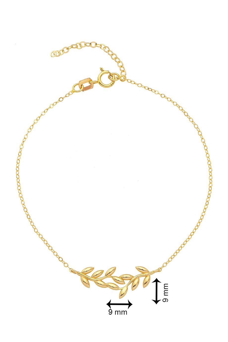 14 Ayar Altın Çift Buğday Zarif Bileklik