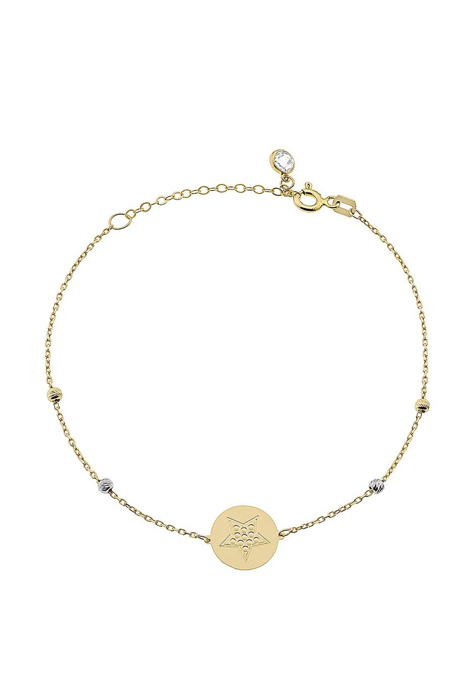 14 Ayar Altın Dorica Toplu Yıldız Bayan Bileklik