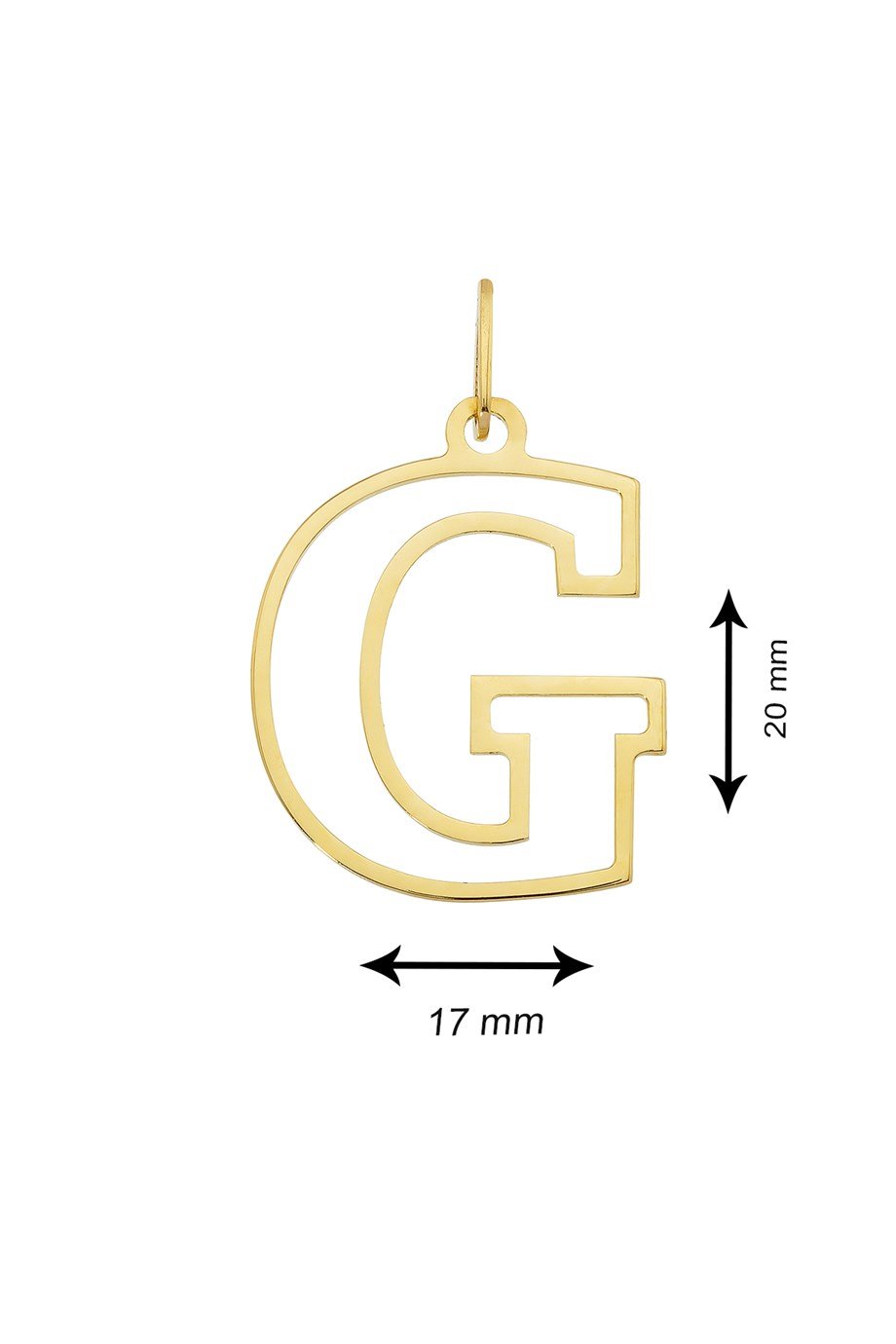 14 AYAR ALTIN G HARFİ KADIN KOLYE UCU