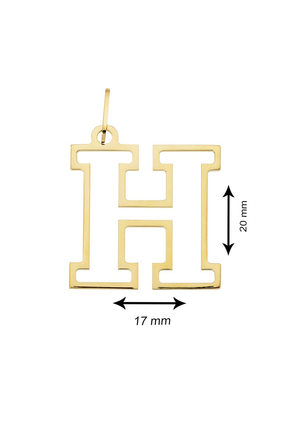 14 AYAR ALTIN H HARFİ KADIN KOLYE UCU