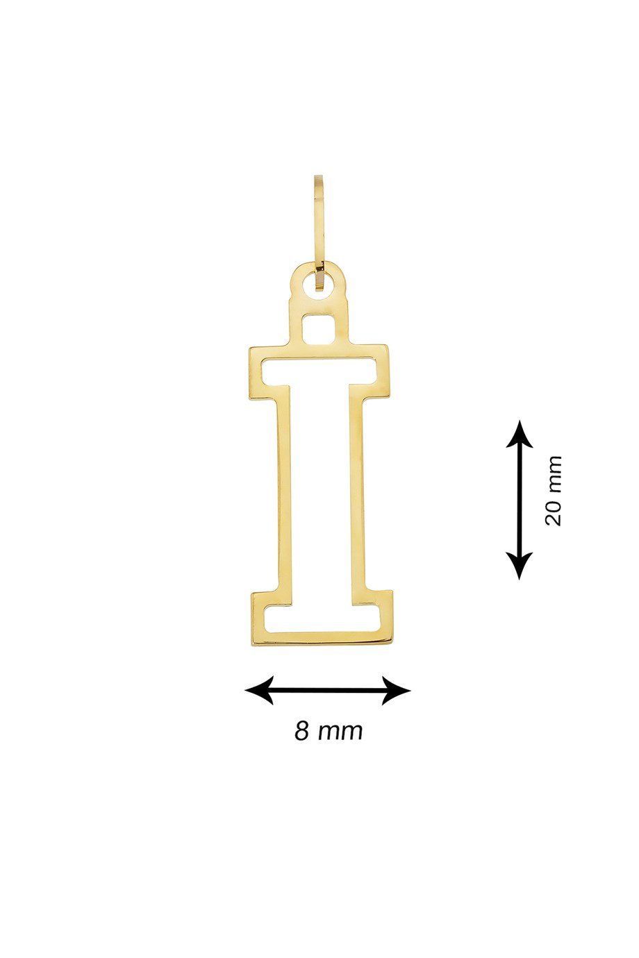 14 AYAR ALTIN İ HARFİ KADIN KOLYE UCU