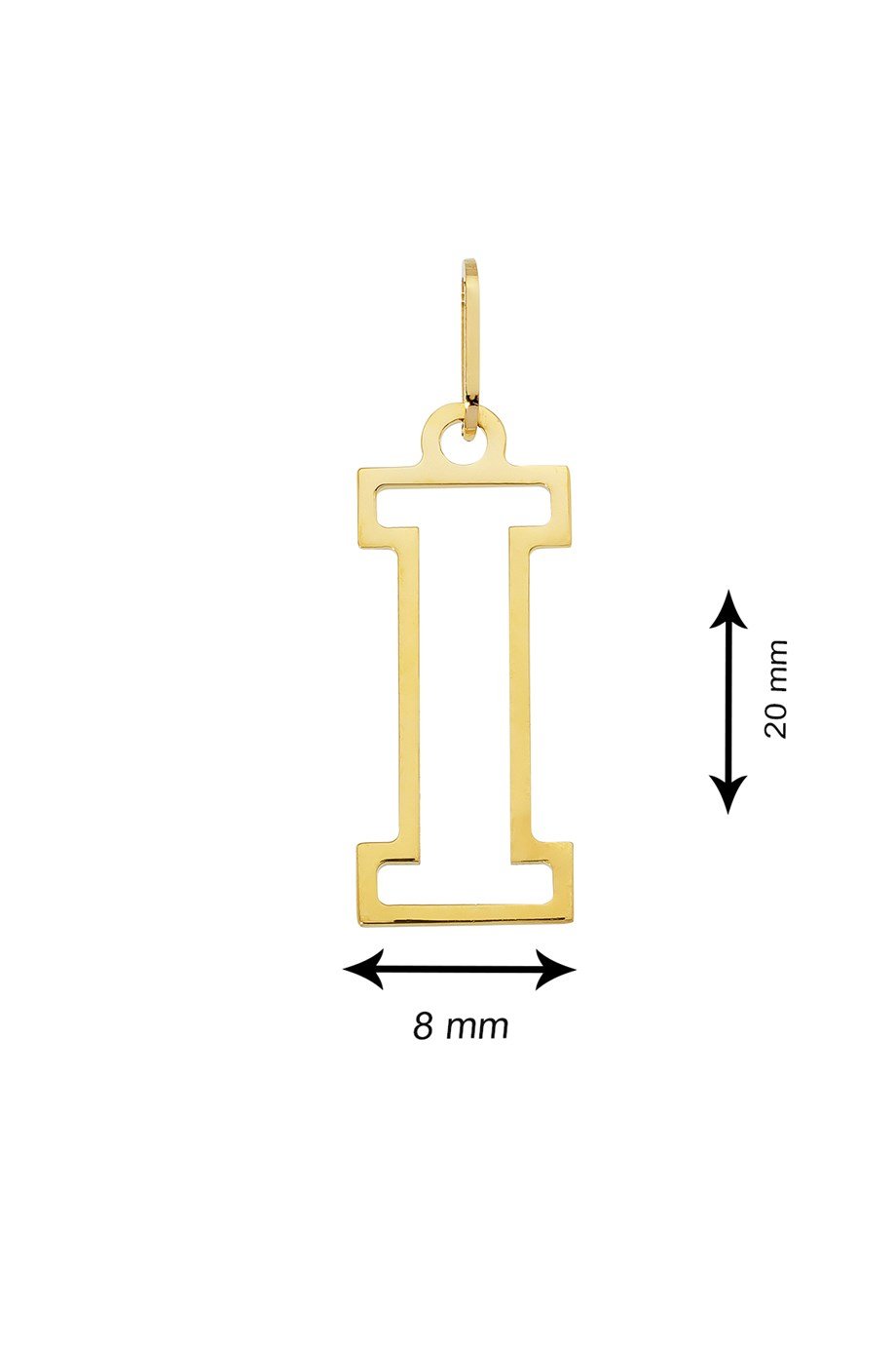 14 AYAR ALTIN I HARFİ KADIN KOLYE UCU