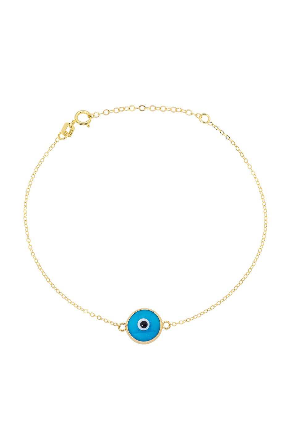14 Ayar Altın Nazar Bileklik Turkuaz Bileklik