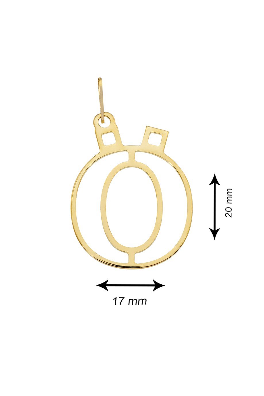 14 AYAR ALTIN Ö HARFİ KADIN KOLYE UCU