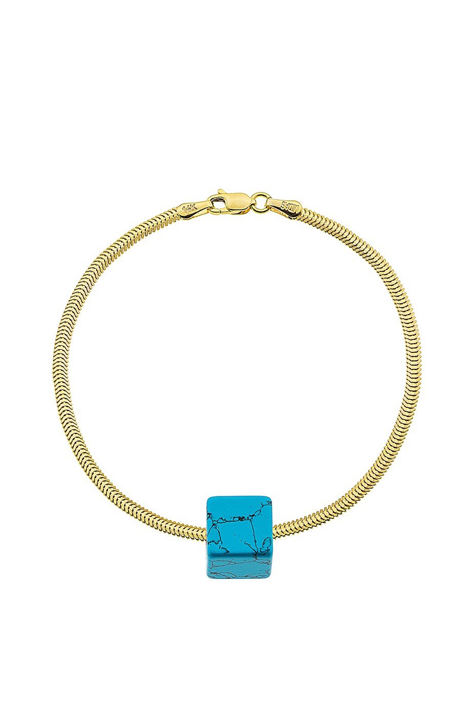 14 Ayar Altın Tondo Nazar Taşlı Bileklik