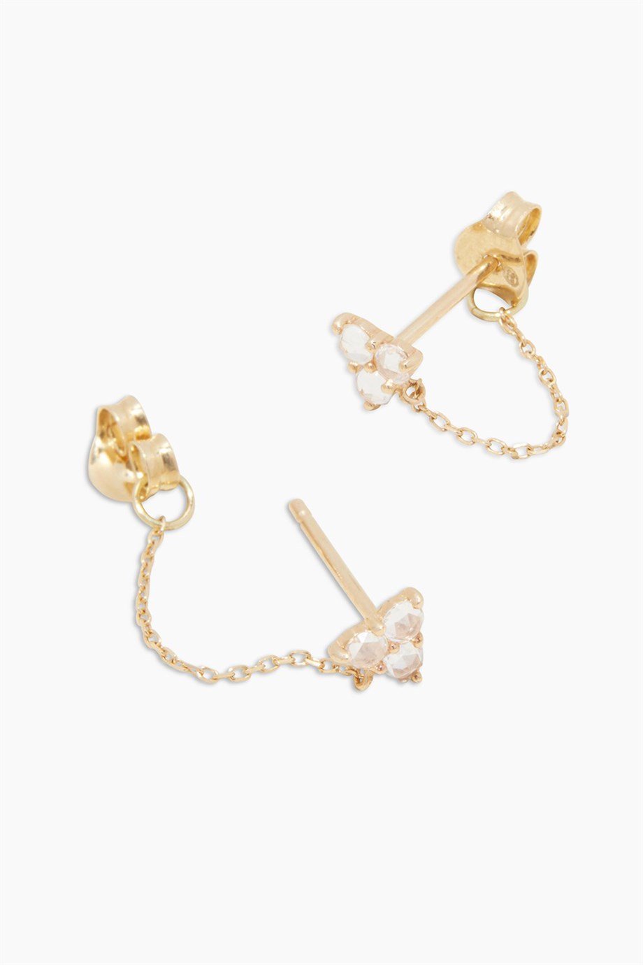 14 Ayar Altın Üçgen Sallantılı Küpe