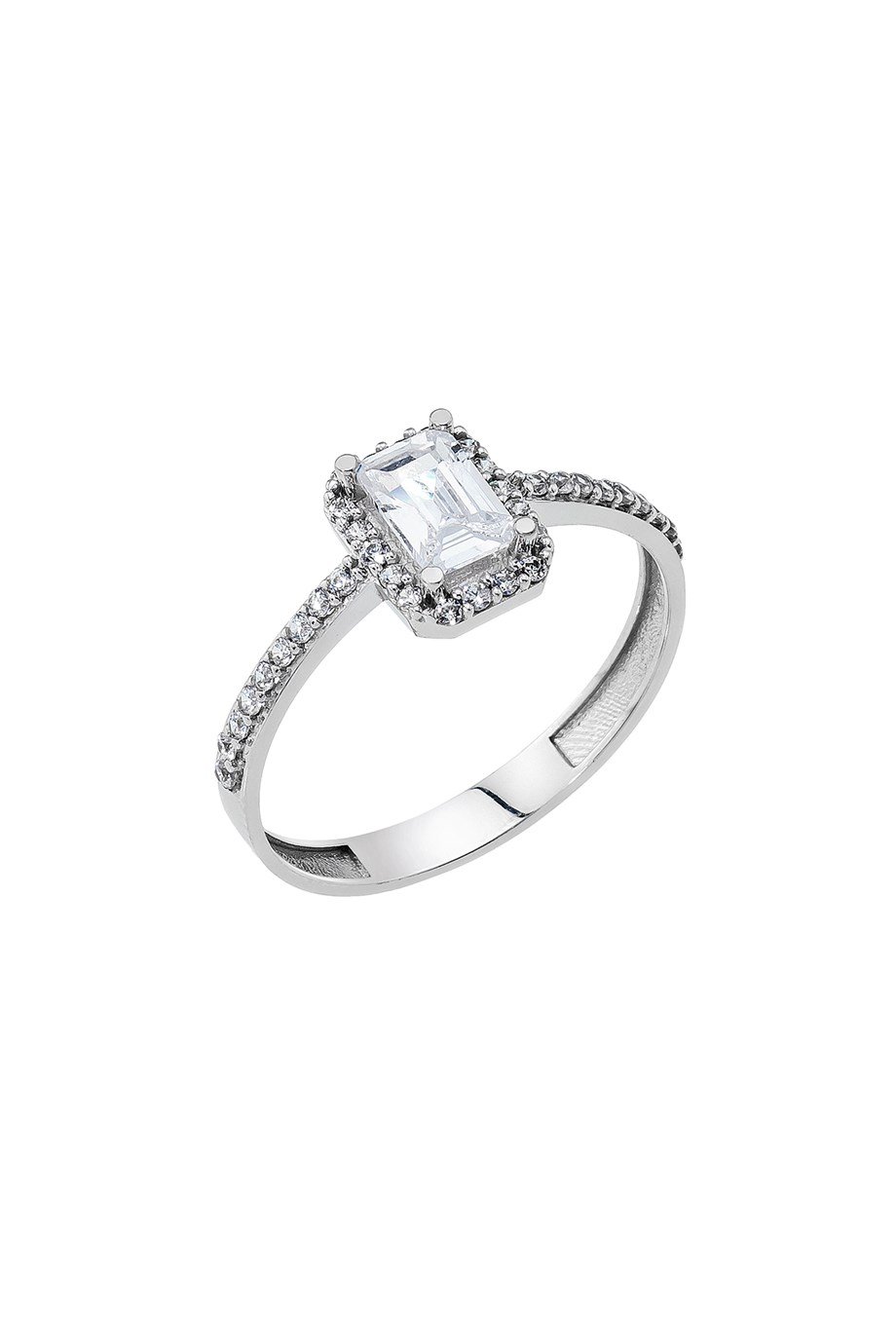 8 Ayar Altın Baget Taşlı Yüzük