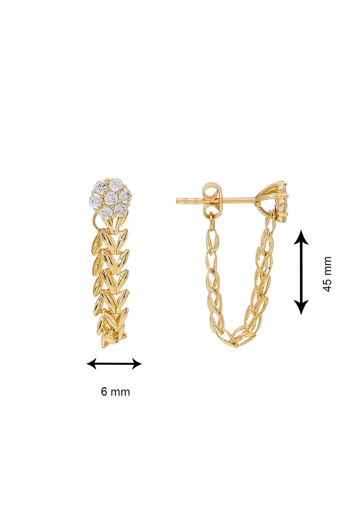 ÇİÇEK DETAYLI PARS KÜPE