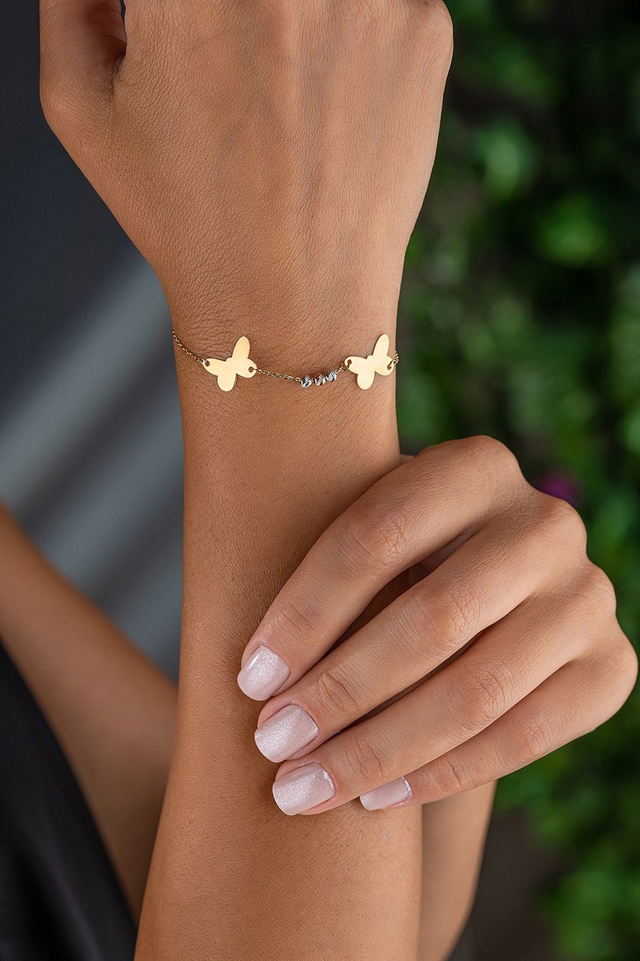 Dorica Toplu Kelebek 14 Ayar Altın Bileklik