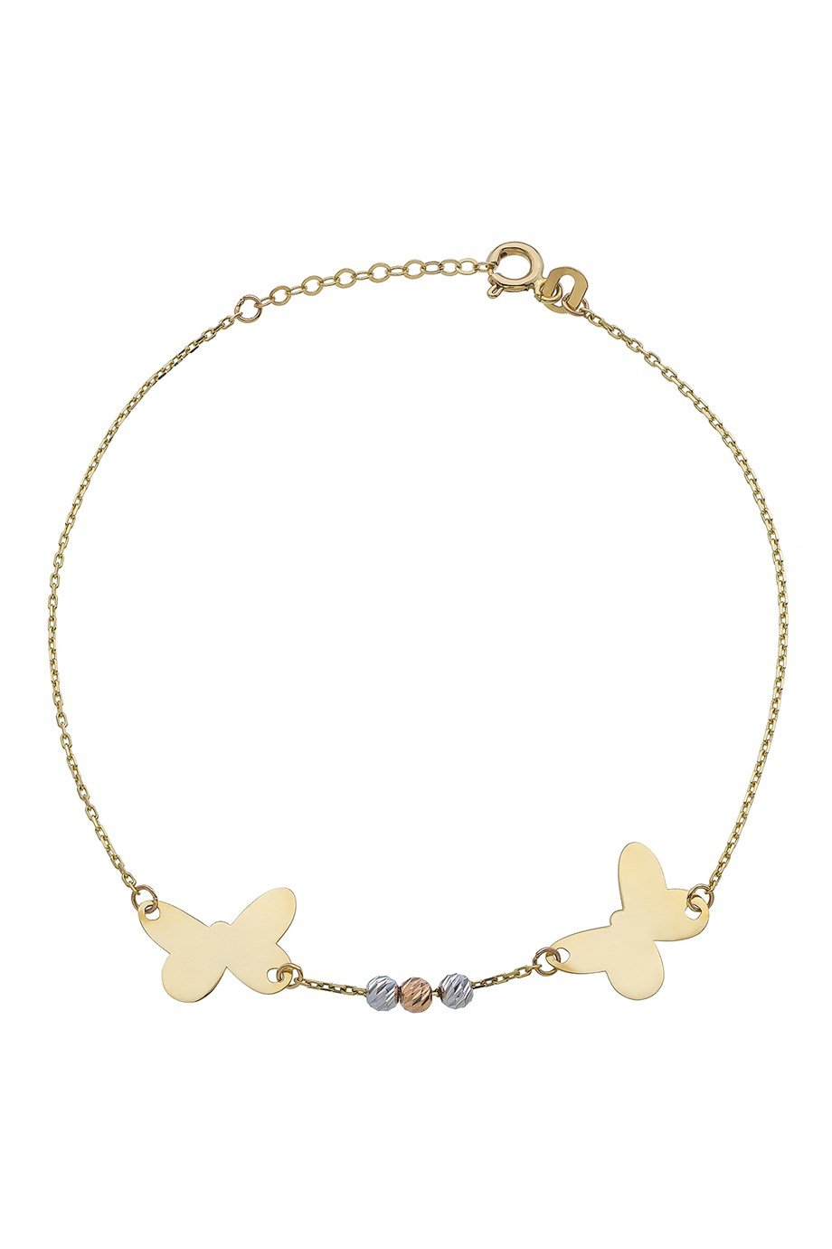 Dorica Toplu Kelebek 14 Ayar Altın Bileklik