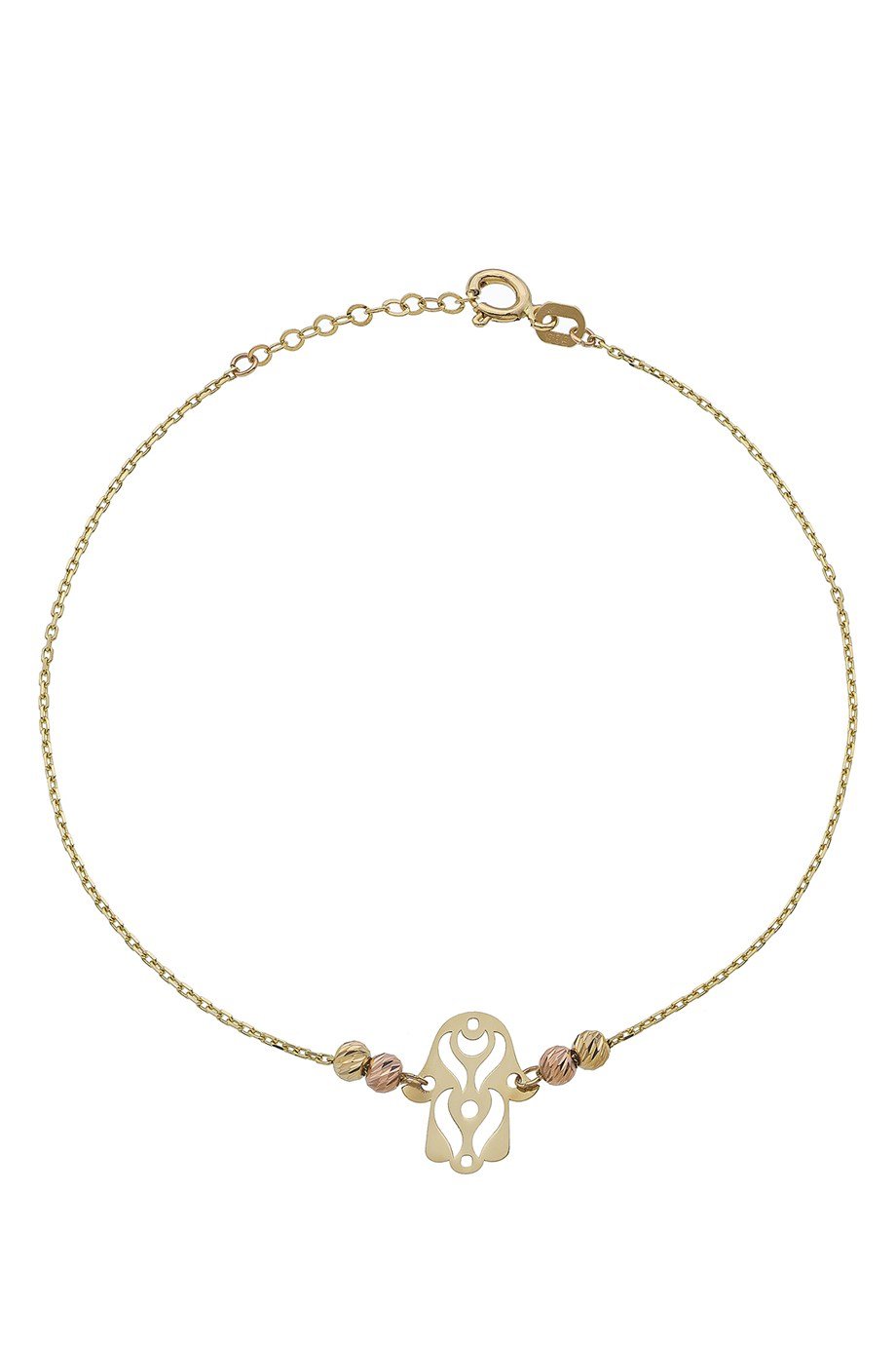 Fatmanın Eli Desenli 14 Ayar Altın Kadın Bileklik