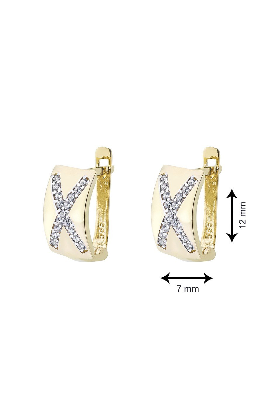 Kadın 14 Ayar Altın Zarif Ve Şık Küpe 