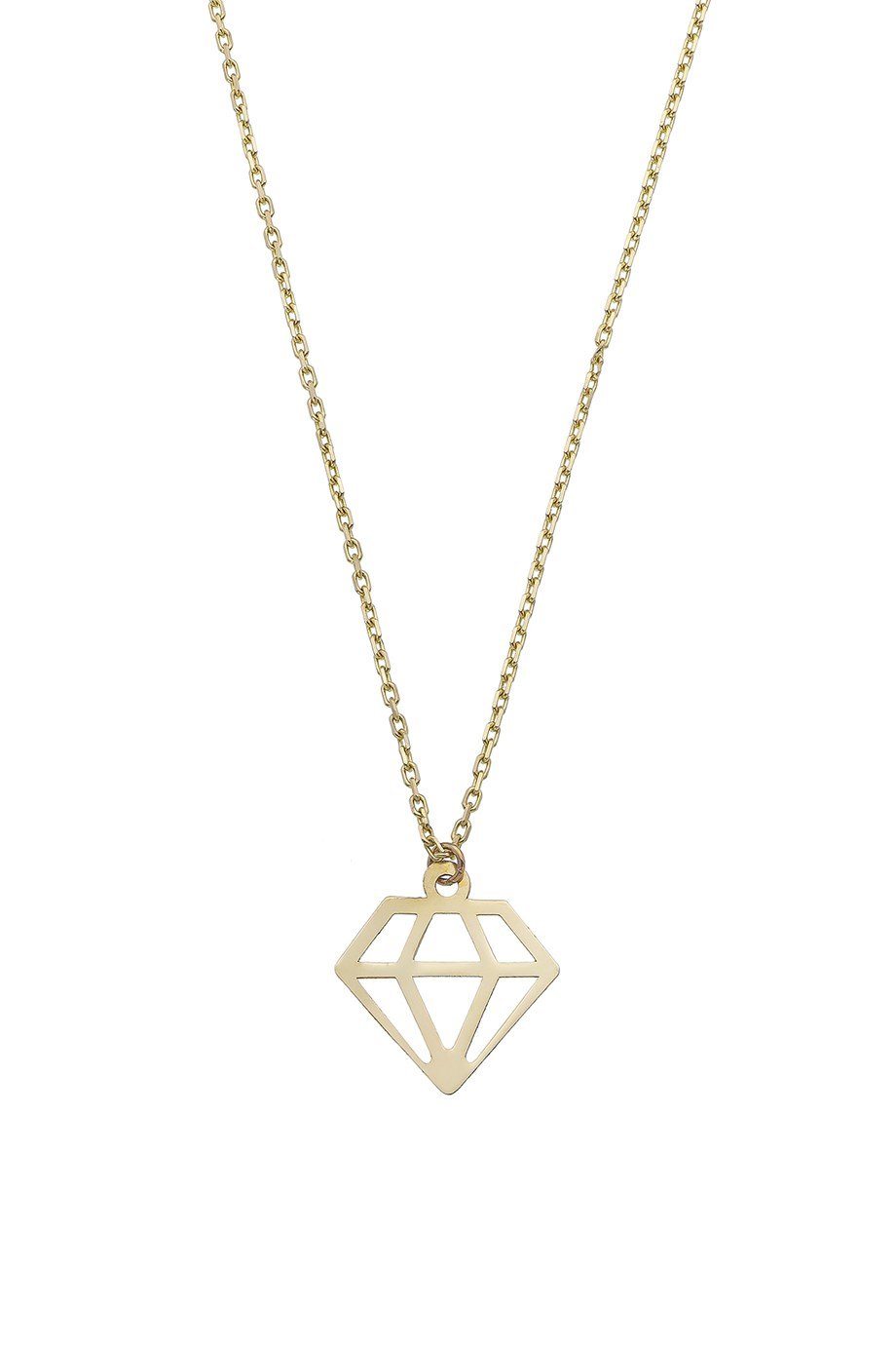 Kadın Altın Pırlanta Şeklinde Altın Kolye