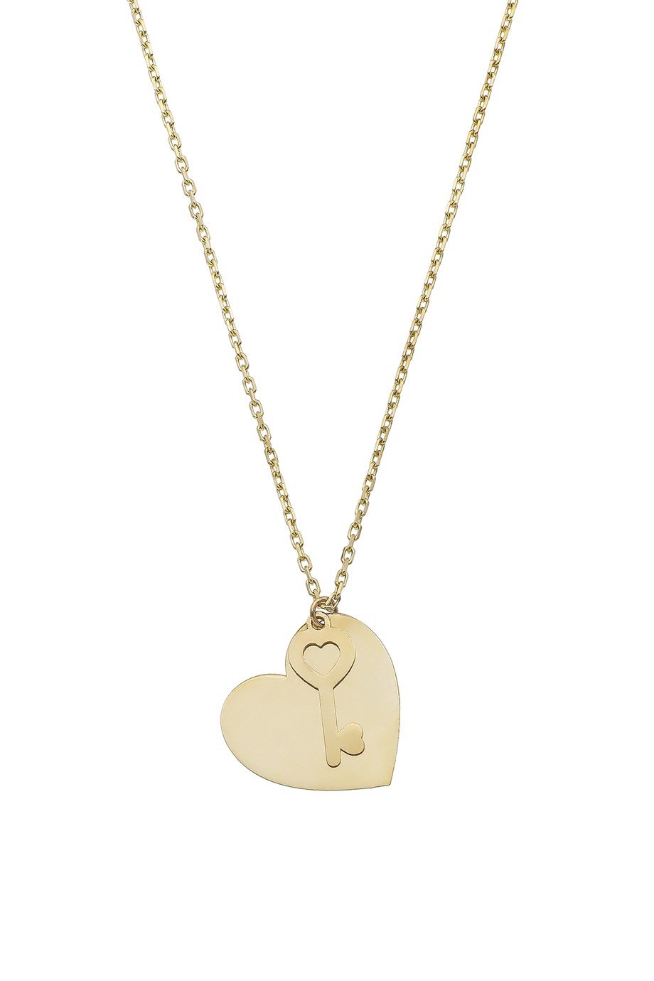 Kalbin Anahtarı 14 Ayar Altın Kadın Kolye