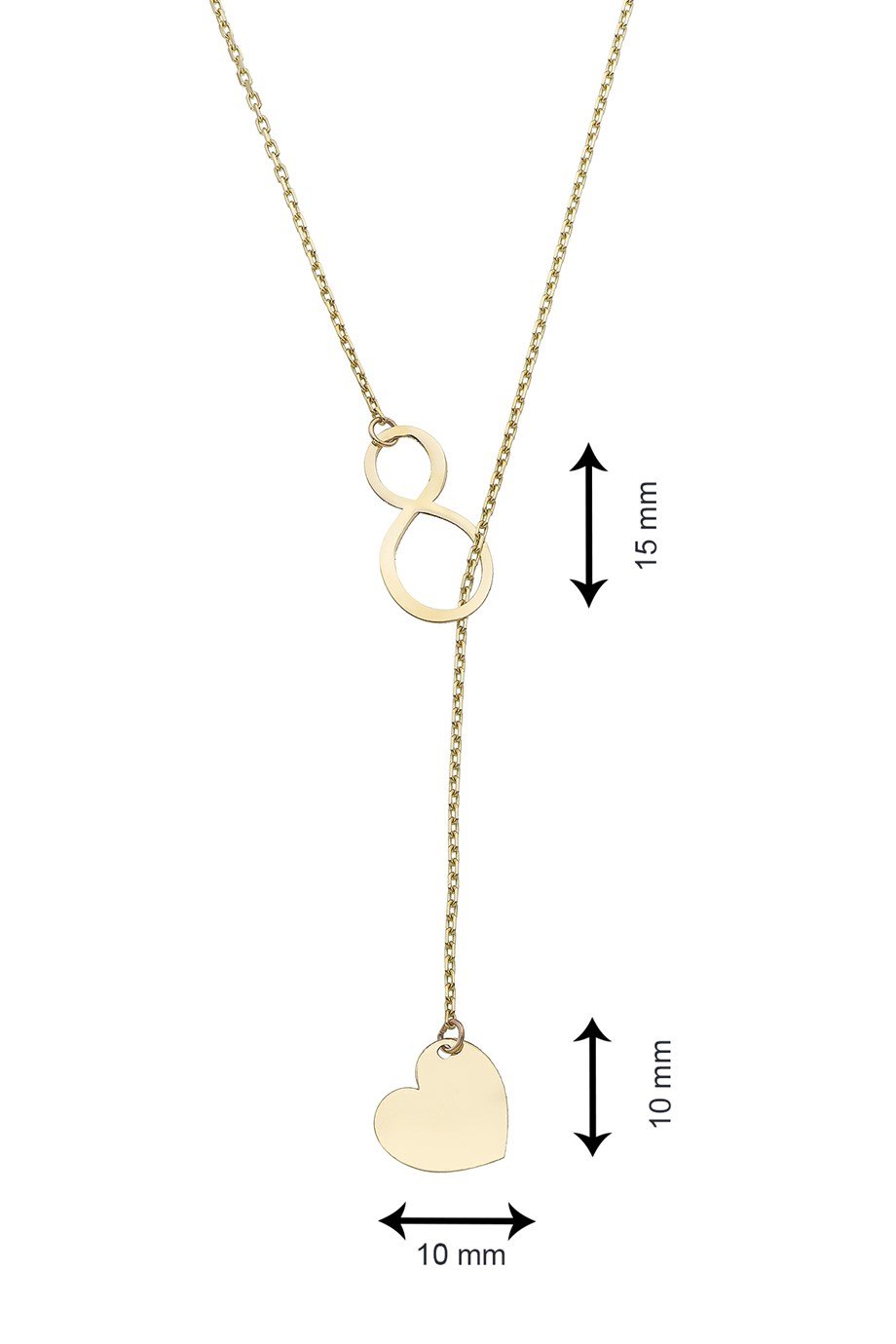 Kalbin Sonsuzluğu 14 Ayar Altın Kadın Kolye