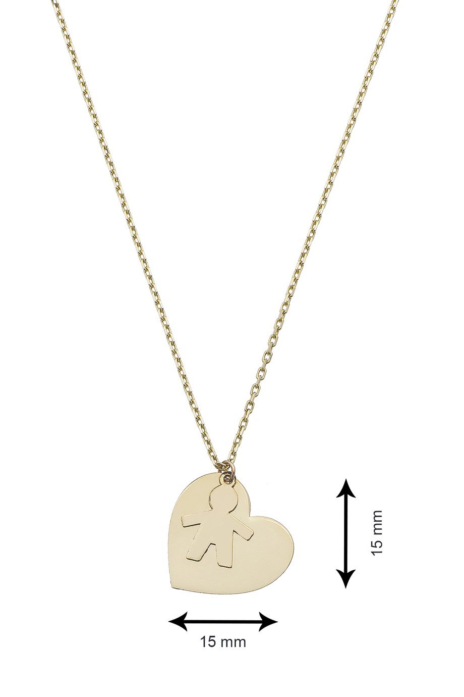 Kalpte Taşınan Çocuk Altın Kadın Kolye