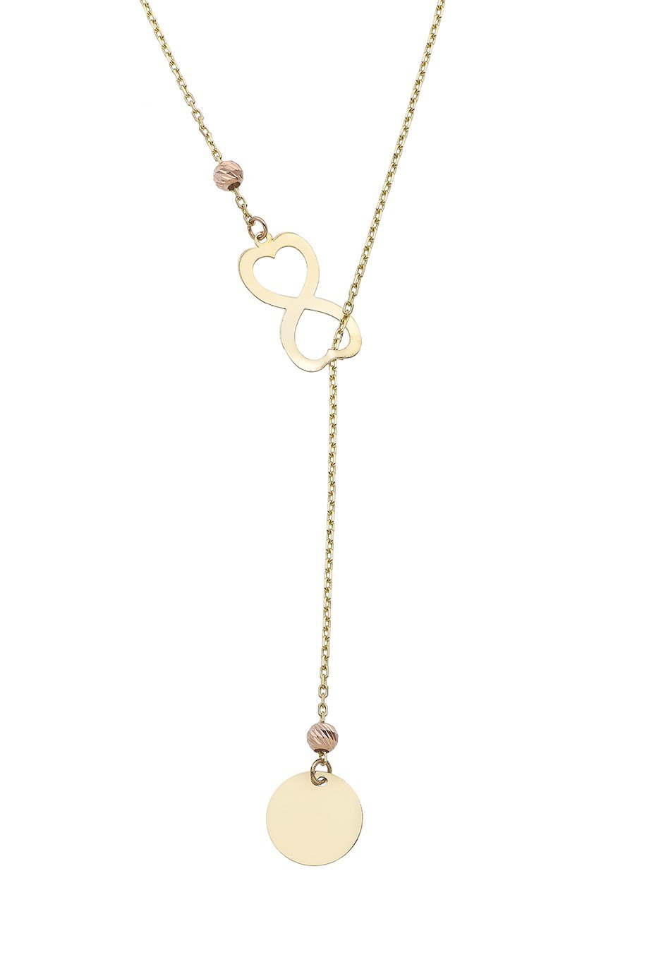 Sallantılı Zarif Sonsuzluk 14 Ayar Altın Kolye