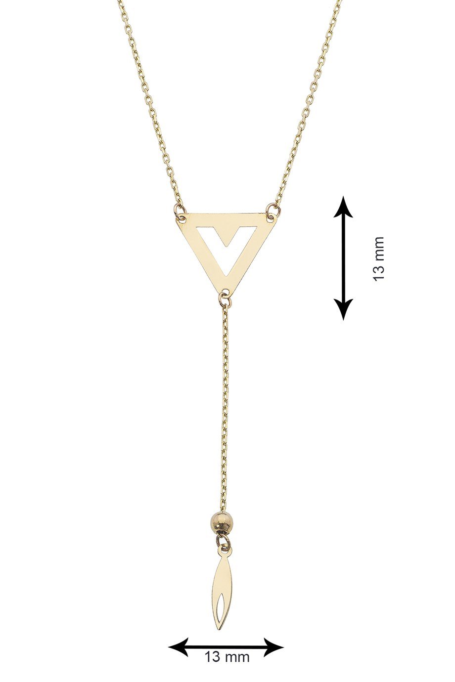 Valer Model Sallantılı 14 Ayar Altın Kolye