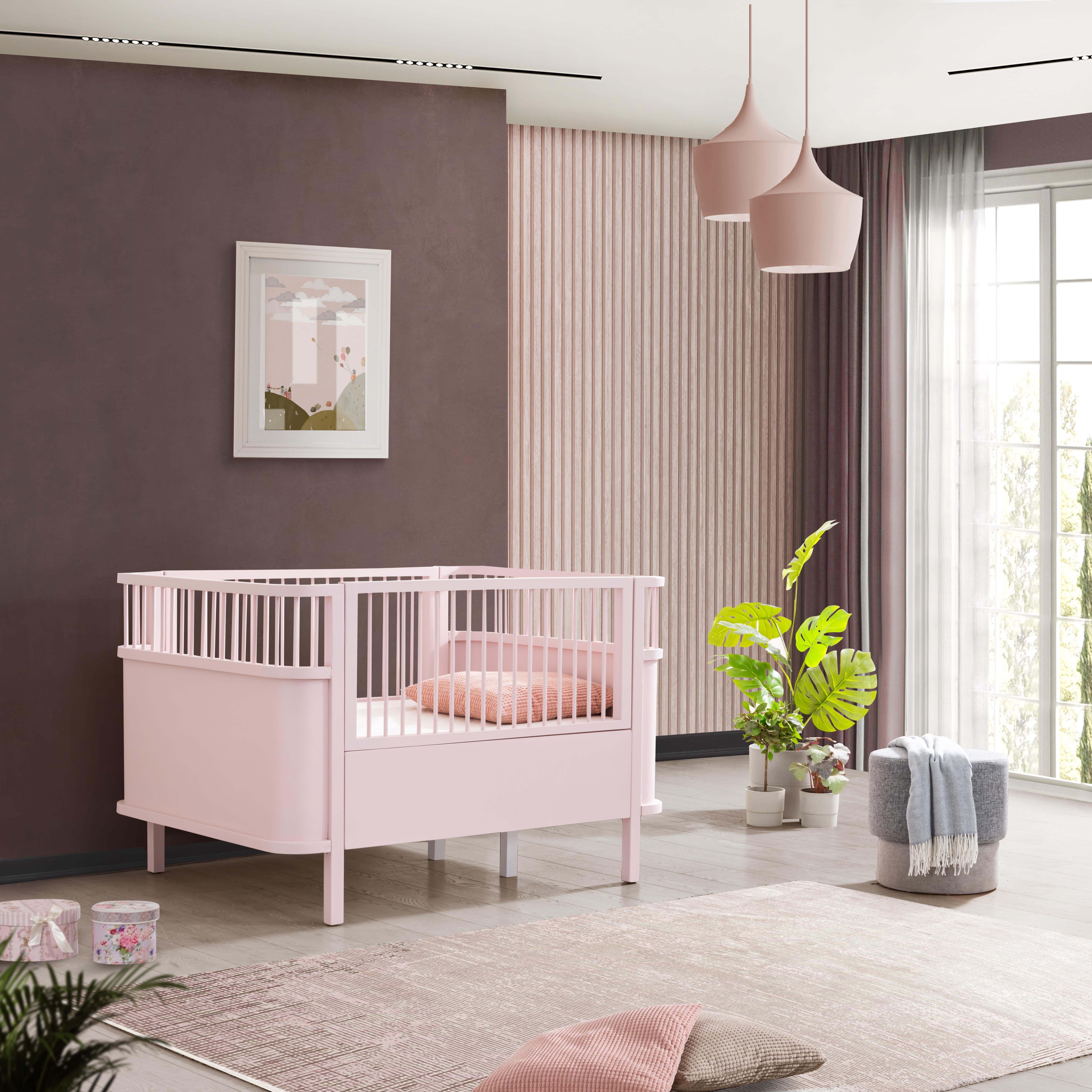 90x130' dan 90x190' a Büyüyen Beşik Pembe