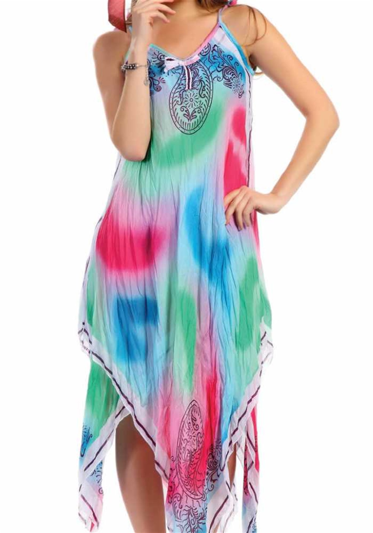 Batik Askılı Tül Elbise