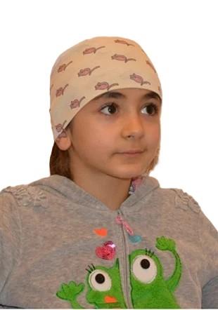 Bej Desen Çocuk Bone