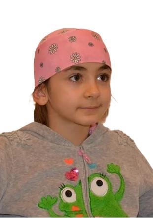 Beyaz Çiçekli Çocuk Bone